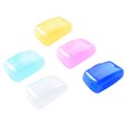 thumbnail image 1 of Vogacara 5 piezas PP tapa de cepillo de portátil reutilizable lavable reemplazo inodoro impermeable cepillos de estuche protector Cuerpo del baño Vogacara CE014291-00, 1 of 6