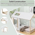 thumbnail image 3 of Bellemave Twin Size House Floor Bed , Wood Montessori Bed With Roof and Window, Wood Montessori BedAntique White）, 3 of 13