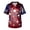 Hot Pink, variant on Patriotic America 250th Anniversary Scrub Top for Men 4th of July Stars and Stripes V-Neck Nurse Uniform