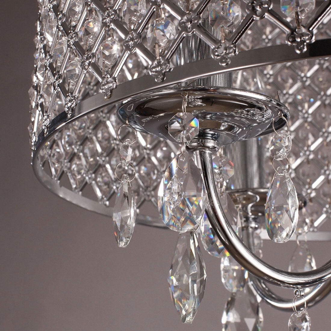 Home Plastic Teardrop Shaped Sparkling Chandelier Crystal Pendant Qty