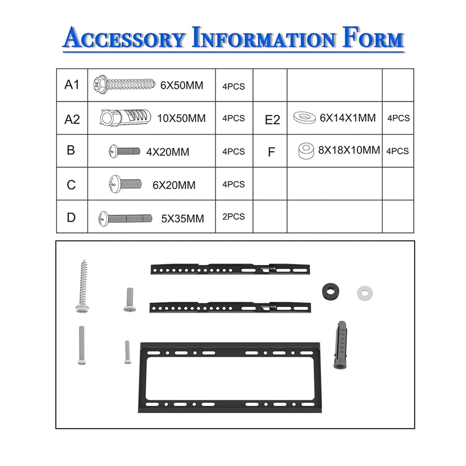 Adjustable and Fixed TV Wall Mount Bracket for 26 - 55" Flat Screen TV