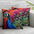 thumbnail image 3 of Orinice Colorful Feathers Graphic Decorative Cushion Throw Pillow Cover for Home Living Room Bedroom, Soft and Durable 1PC 22x22in, 3 of 5