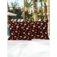 thumbnail image 6 of Outdoor Pillows Waterproof, Thanksgiving Fall Bedding Throw Pillows with Insert for Couch Sofa Bed, Orange Pumpkin Maple Leaf Botanical Black 18x18 Inch Pillowcases Decorative Patio Pillow Set of 2, 6 of 8