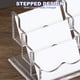 thumbnail image 4 of Soporte para tarjetas de visita para escritorio de 3 niveles con 9 ranuras, soporte de tarjetas de visita de acrílico transparente, organizador de tarjetas de exhibición, 4 of 7