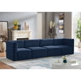 thumbnail image 2 of Meridian Furniture Quincy Canapé Modulaire en Velours Bleu Marine, 2 of 13