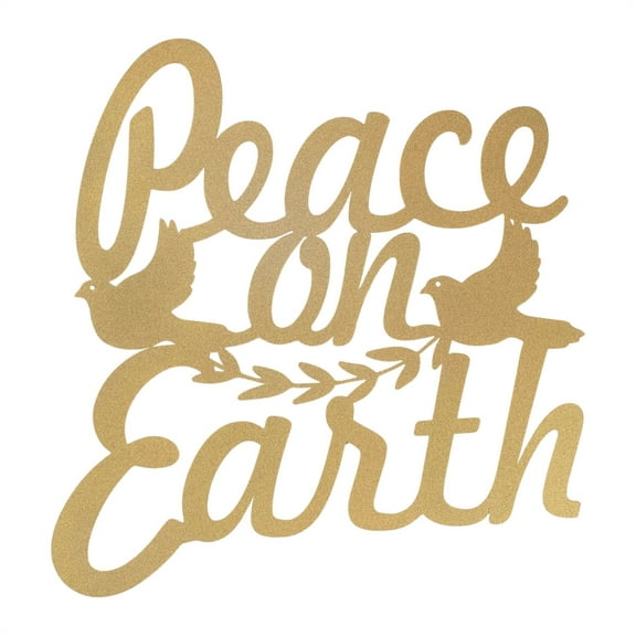 Melrose International Peace On Earth Plaque 13.5"L x 15.5"H Iron
