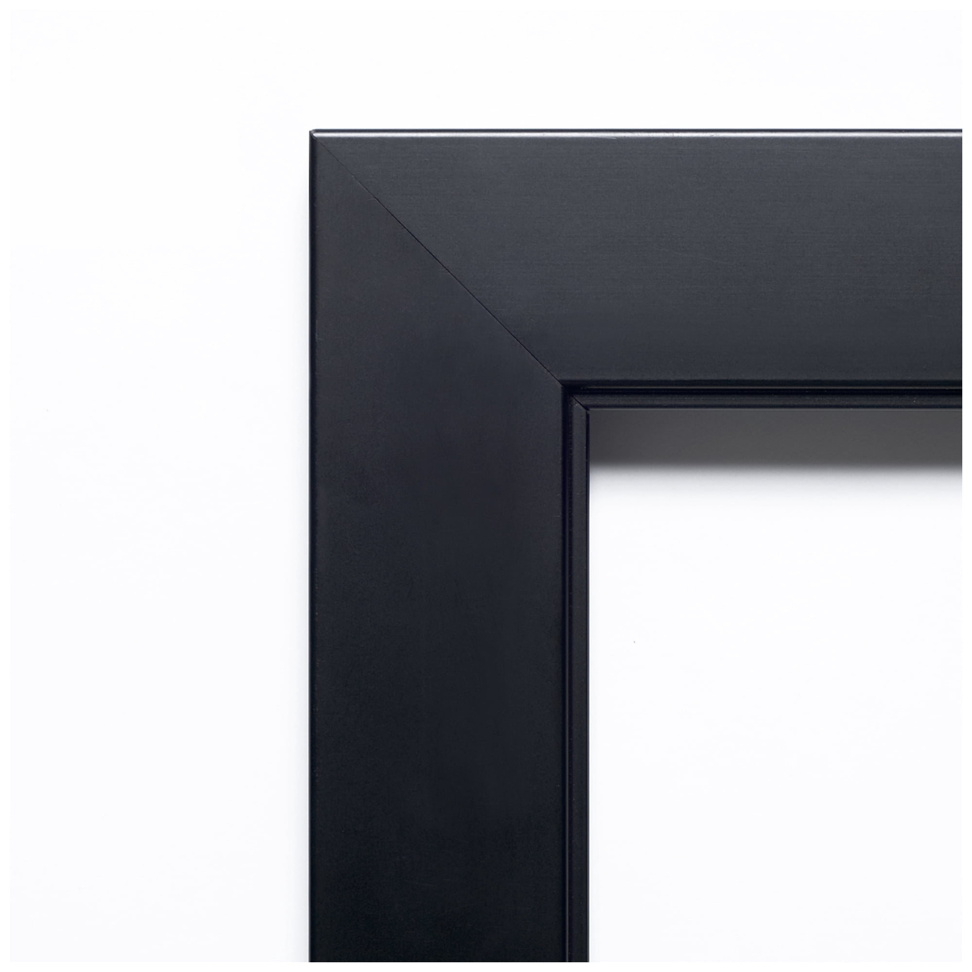 Amanti Art Grey Cork Board Wood Framed Corvino Black Narrow Bulletin Board 31 in. x 23 in.