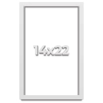 14x22 Shadow Box High Gloss White Display Frame | 1.625 Inches Deep | 1 Inch Moulding Width | Solid