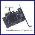 thumbnail image 2 of 9 Ports PCIE to SATA Card SATA 3 PCIe 1X Express Expansion Card PCIE SATA Controller Multiplier 6Gbps Expansion Adapter A,1 x PCIE to SATA Card, 2 of 8