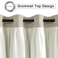 thumbnail image 2 of Hiasan Blackout Curtains with Sheer Overlay, Grommet Thermal Insulated Privacy Mix and Match Double Layer Window Curtains for Bedroom, Living Room, 2 Drape Panels Swen with Tiebacks, Taupe, 52W X 63L, 2 of 7