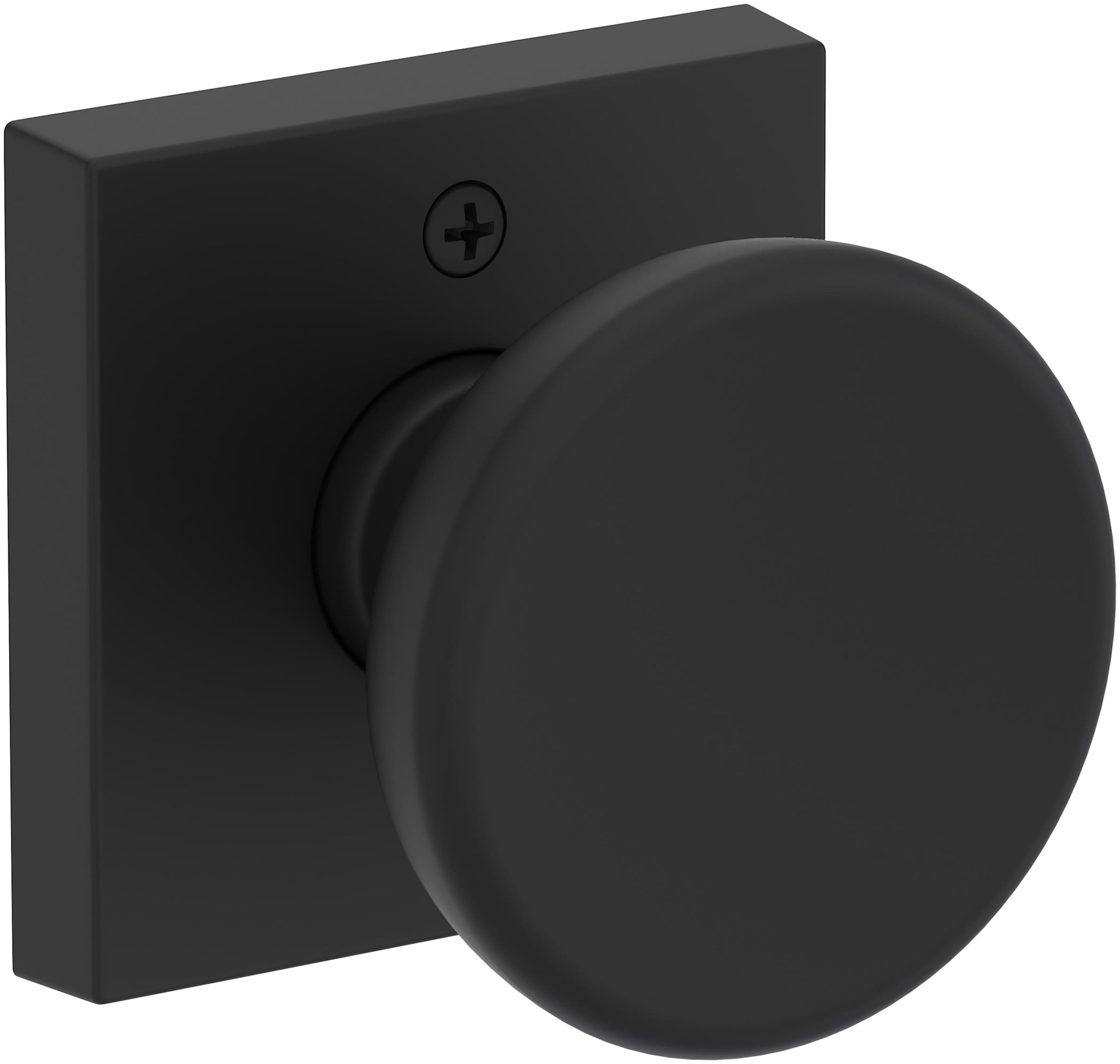 Baldwin FDSOLCSR190 Solvang Non-Turning Two-Sided Dummy Door Knob Set - Black