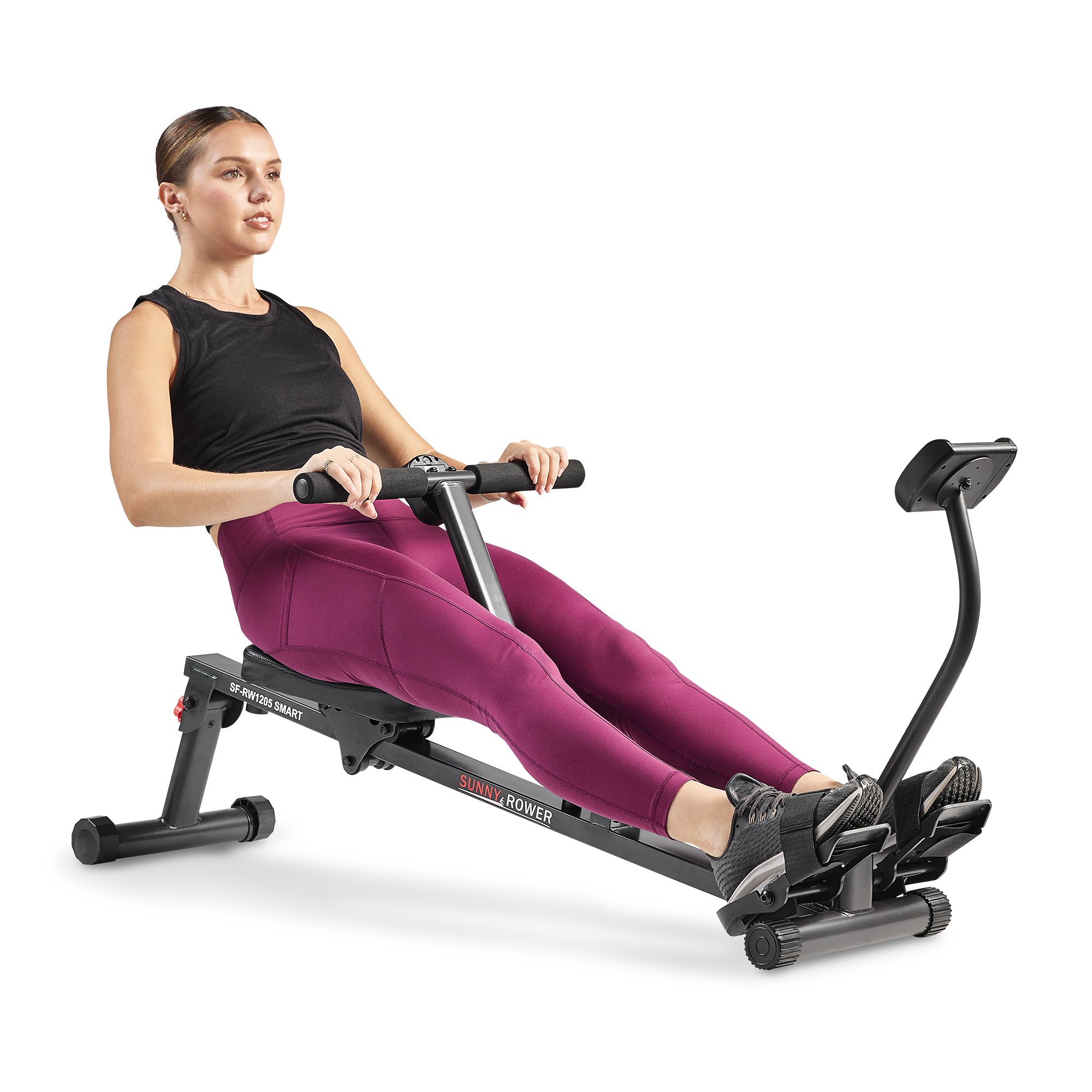 Sunny Health & Fitness Compact Hydraulic Rower With Bluetooth photo 5
