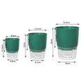 thumbnail image 4 of JilgTeok 1 Packs Self Watering Plant Pots Indoor Soilless Flower Pot with Water Absorbing Cotton Rope, Automatic Watering System for Herbs, Succulents, Pothos, Resin Planter for Home Decor, 4 of 4