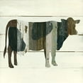 thumbnail image 2 of Robinson, Carol 26x26 Black Ornate Wood Framed with Double Matting Museum Art Print Titled - Woodgrain Cow II, 2 of 4