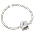 thumbnail image 2 of Dendrite Opal Gemstone Handmade 925 Sterling Silver Bracelet 7-8", 2 of 2