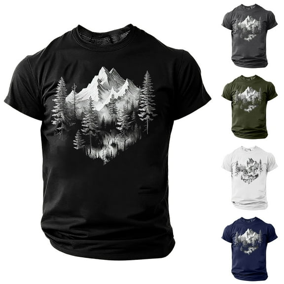 Jinhomg Mens Short Sleeve T Shirts Vintage Graphic Spring Summer Tees Casual Comfy Crew Neck Tee Shirts Lightweight Athletic Workout Tops Summer Saving White M