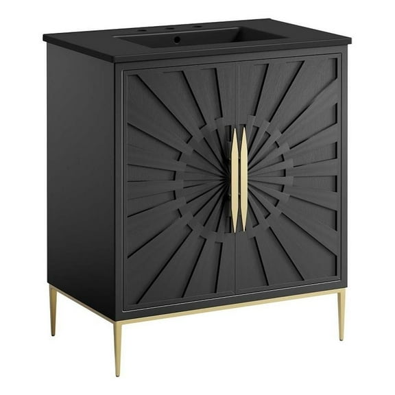 Modway Awaken 30" Bathroom Vanity in Black Black