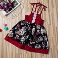 thumbnail image 2 of Gupgi Bébé Filles Été Robe Sans Manches Douce Florale Dentelle Plissée Robe de Soleil, 2 of 6