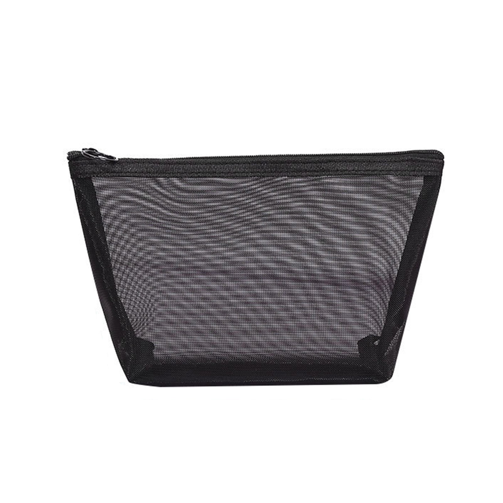 Lomubue Pencil Case Transparent High Capacity Portable Mesh Zipper