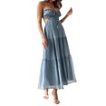 thumbnail image 1 of Vestido Vestido ajustado para mujer Sin espalda Vestido elegante para mujer Traje de vacaciones (Azul claro M) Ygjytge Azul claro T M para Mujer, 1 of 8