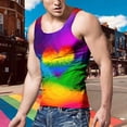 thumbnail image 2 of ZHOGXU Father's Day Mens Tank Top Summer Sleeveless Crew Neck Color Block Sports Fashion Comfortable Breathable Tee For Outdoor Activities,Purple,S, 2 of 4