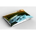 thumbnail image 2 of Ambesonne River Pillow Sham 2 Pack, Sunrise Springtime Pines, 36"x20", Apple Green Pale Blue, 2 of 3