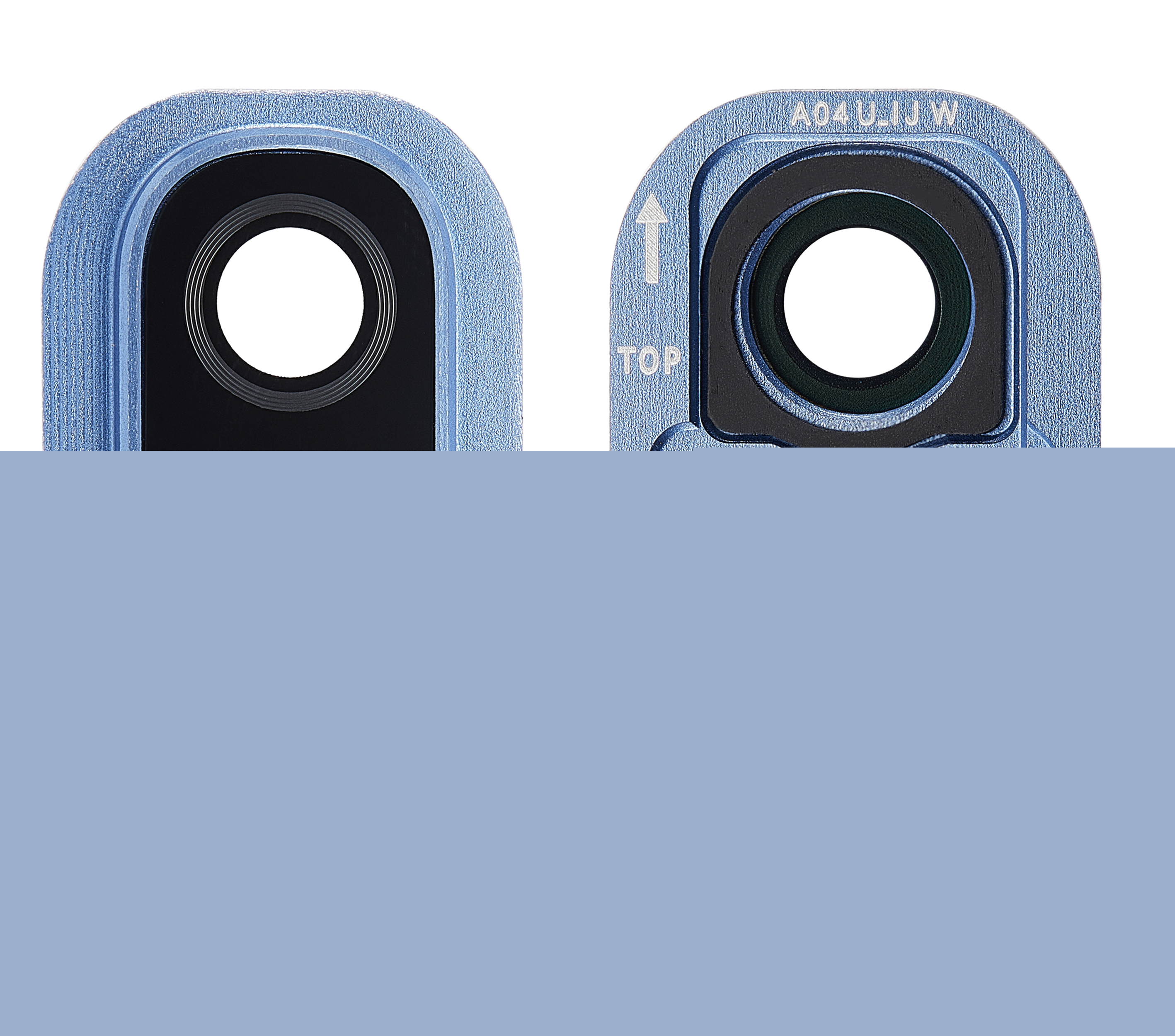 Replacement Back Camera Glass Lens and Cover Bezel Compatible For Samsung Galaxy A40 (A405 / 2019) (Blue)