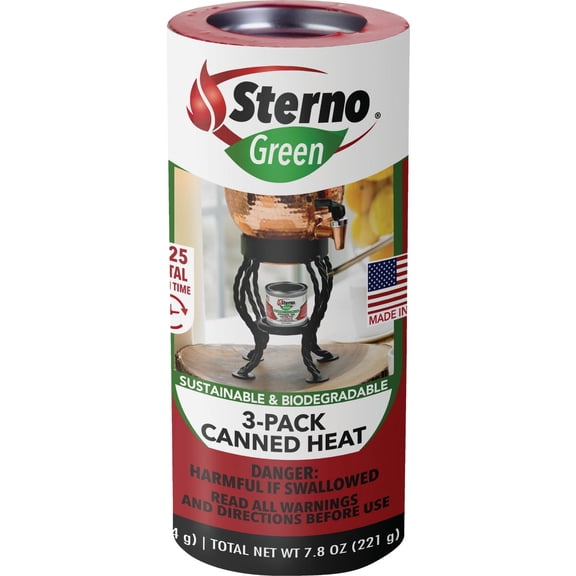 Sterno Canned Heat Aluminum 6.15 oz 3 pk