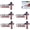 5PCS, variant on Jinerra Blessed Jesus Edition Cross Emblem Metal Badge, 3D Raised Letter Chrome Christian Car Emblem with American Flag Design, Heavy Duty Metal Cross Badge for SUV RV Truck