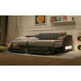 thumbnail image 5 of Miekor Furniture Twin XL Size Extendable Upholstered Daybed with Two Storage Drawers and LED Light,Twin XL to King Daybed,Gray MK3782, 5 of 12