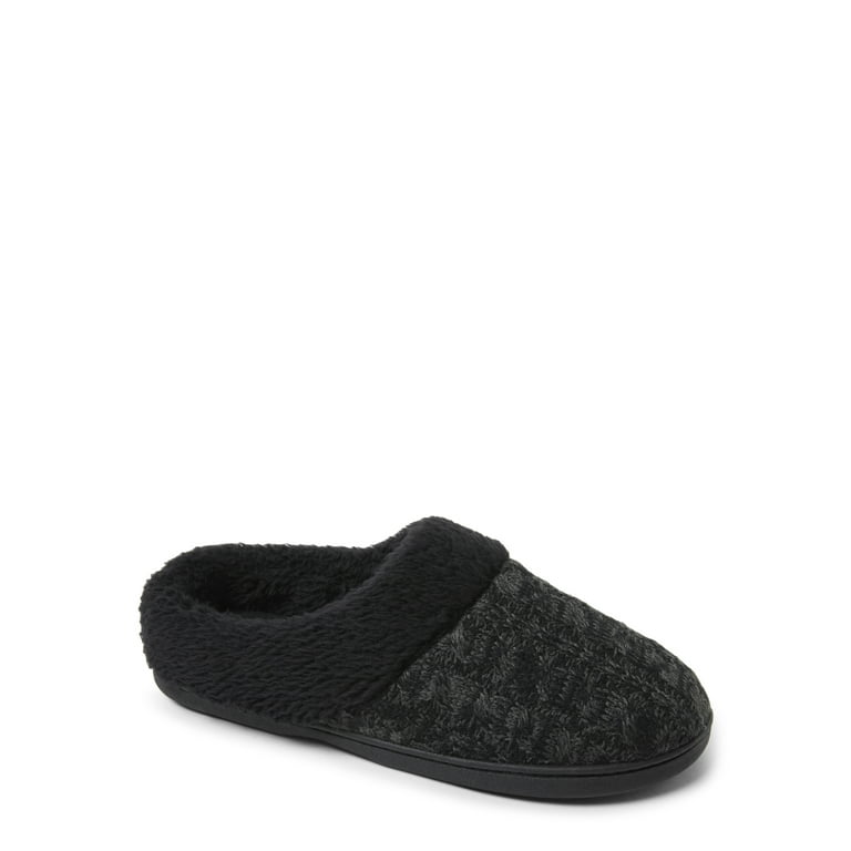 Dearfoams cable knit bootie slippers top