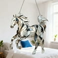 thumbnail image 6 of LSLJS Stained Glass Window Hanging, Galloping Horses Sun Catcher for Door Home Decor Stained Glass, Gifts for Horse Lovers, Vintage Western Cowboy Rear Mirror Car Accessories, 6 of 7