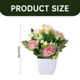 thumbnail image 4 of Fake Flowers Clearance! Multi Color Rose Flower Artificial Potted Plant Artificial Bonsai Potted Flower Home Garden Table Room Decoration, 4 of 9