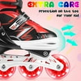 Adjustable Inline Skates Indoor and Outdoor Kids Girls Roller Skate with Full Light Up LED