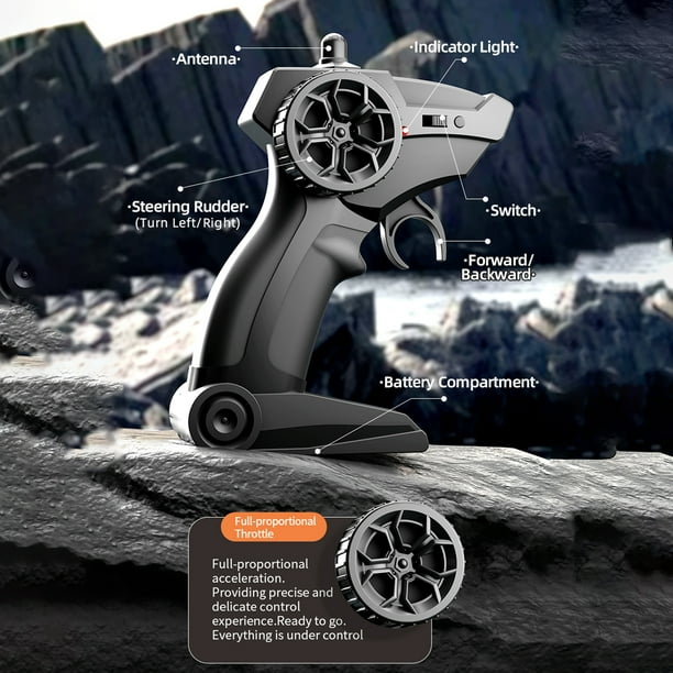 Control de control Remoto Actis Car 2.4 GHz Vehículo Wingado Anfibio TODO Terreno Land Water Toy Para Niños Niñas Niñas