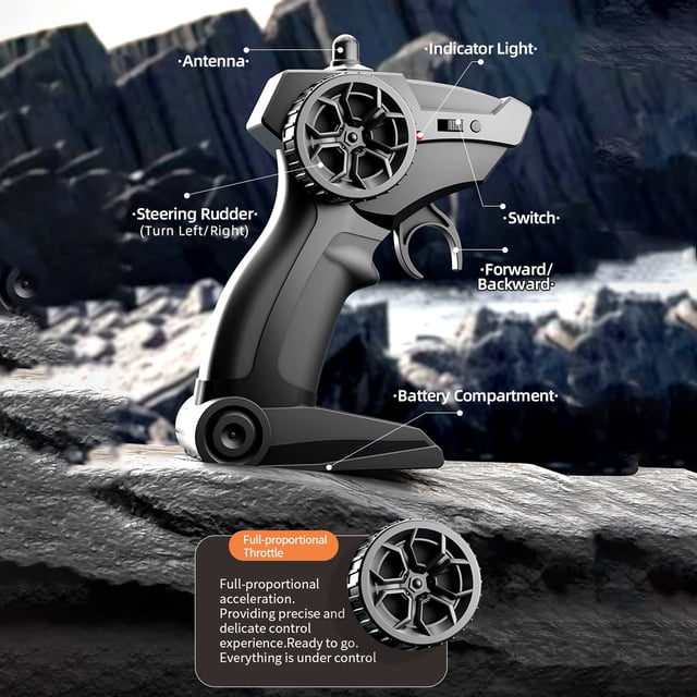 Control de control Remoto Actis Car 2.4 GHz Vehículo Wingado Anfibio TODO Terreno Land Water Toy Para Niños Niñas Niñas