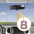thumbnail image 3 of Unique Bargains 1 Pc Metal Faux Crystal Rhinestones Car Rear View Mirror Pendant Accessories Car Hanging Ornament Pink Letter B, 3 of 6