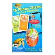Mello Smello Valentine's Day Phone Charm Sea Life Valentines Kiddie Cards, 16CT