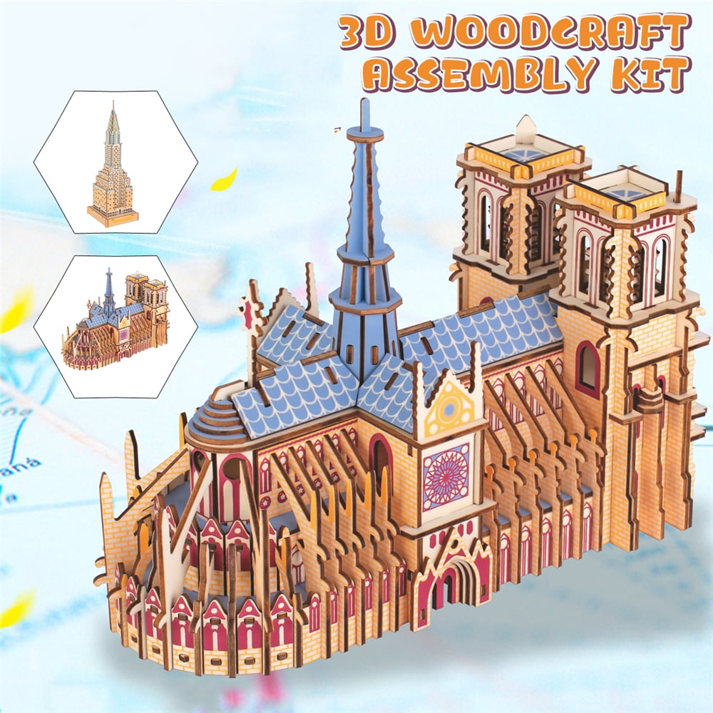 3d wooden construction kits