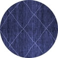 thumbnail image 1 of Ahgly Company Machine Washable Indoor Round Abstract Blue Modern Area Rugs, 8' Round, 1 of 4