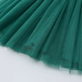 thumbnail image 5 of IDOPIP Kids Girls Sequin Tulle Tutu Dress Green Long Sleeve Ruffle Dress Fall Winter Casual Dress 7-8 Years, 5 of 6