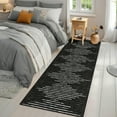 thumbnail image 4 of FairOnly Non Slip Stirped Black 2'x6'Runner Rugs for Kitchen Soft Low Pile Foldable Floor Cover for Bathroom Entrance, 4 of 7