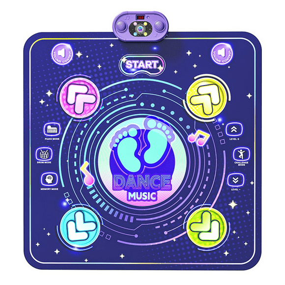 New Design Wireless for Bluetooth Light Electronic Dance Mat Kids' Musical Toy Dance Floor Blanket Plastic Birthday,1 * Electronic Dance Mat