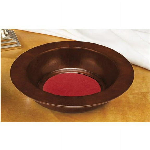 Walnut Stain Wood Offering Plate