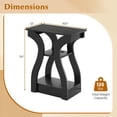 thumbnail image 3 of Barara King 3-Tier End Tables Set of 2 with Charging Station and Open Shelves for Living Room, Bedroom Nightstand Set, Black, 3 of 3