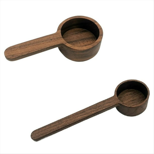 Juego de 2 Cucharas Medidoras de Madera para el Hogar, Cucharas Medidoras de Cocina, Cuchara para Té y Café, Cuchara Medidora de Azúcar y , Herramientas Medidoras