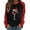 Black, variant on Fesfesfes Women's Raglan Sweatshirt Christmas Printed Long Sleeve Shirts Xmas Round Neck Casual Tops