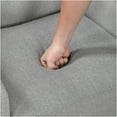 thumbnail image 5 of JERFIT Modern Button Tufted Accent Chair with Wood Legs, Gray Polyester Fabric Upholstered Armchair for Living Room, Bedroom, 5 of 10