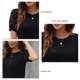thumbnail image 5 of Blusa de lunares de verano para mujer con camisa informal de manga farol para citas en la oficina en casa LYUMO Blusas y Camisas, 5 of 6