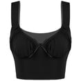 thumbnail image 3 of TiaoBug Women Crop Tank Top Summer Sleeveless Shoulder Strap Vest S-L, 3 of 7